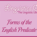 Forms of the English Predicate