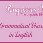 Grammatical Voice in English