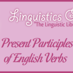 Present Participles of English Verbs