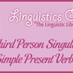 Third Person Singular Simple Present Verbs