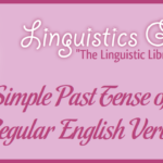 Simple Past Tense of Regular English Verbs