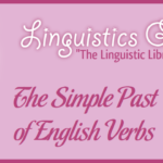 The Simple Past of English Verbs