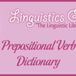 Prepositional Verb Dictionary