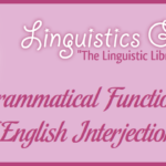 Grammatical Function of English Interjections