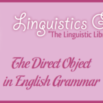 The Direct Object in English Grammar