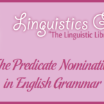 The Predicate Nominative in English Grammar