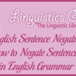 English Sentence Negation: How to Negate Sentences in English Grammar