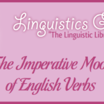 The Imperative Mood of English Verbs