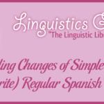 Spelling Changes of Simple Past (Preterite) Regular Spanish Verbs