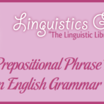 The Prepositional Phrase Head in English Grammar