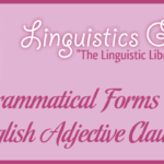Grammatical Forms of English Adjective Clauses