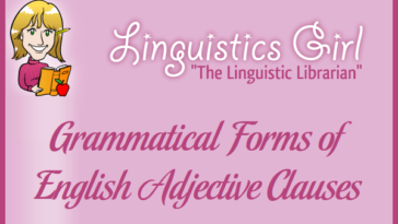 Grammatical Forms of English Adjective Clauses