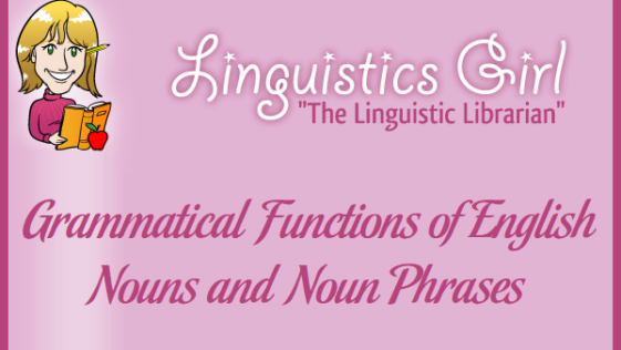 Using Nouns and Noun Phrases as Subjects