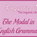 The Modal in English Grammar