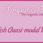 English Quasi-modal Verbs