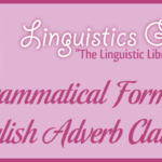Grammatical Form of English Adverb Clauses
