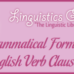 Grammatical Form of English Verb Clauses