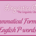 Grammatical Form of English P-words