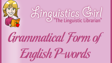 Grammatical Form of English P-words