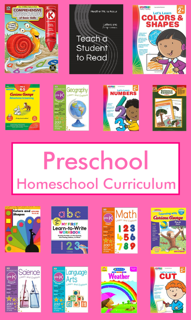 Looking for ideas for a homeschool preschool curriculum? Check out the textbooks, workbooks, books, and other materials that I used in my home for preschool level work. Updated on June 8, 2024.