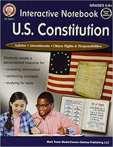 Interactive Notebook U.S. Constitution Resource Book Grade 5-12